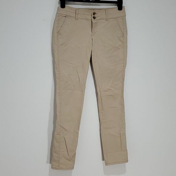 AMERICAN Eagle Tan 30x32 Size 2 Skinny Stretch Pants - Picture 1 of 8